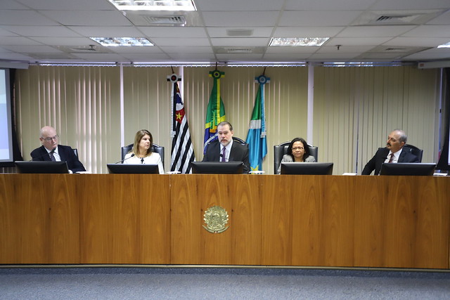 Nino Toldo, Therezinha Cazerta, ministro Dias Toffoli, conselheira Daldice Santana e o desembargador federal Paulo Fontes.