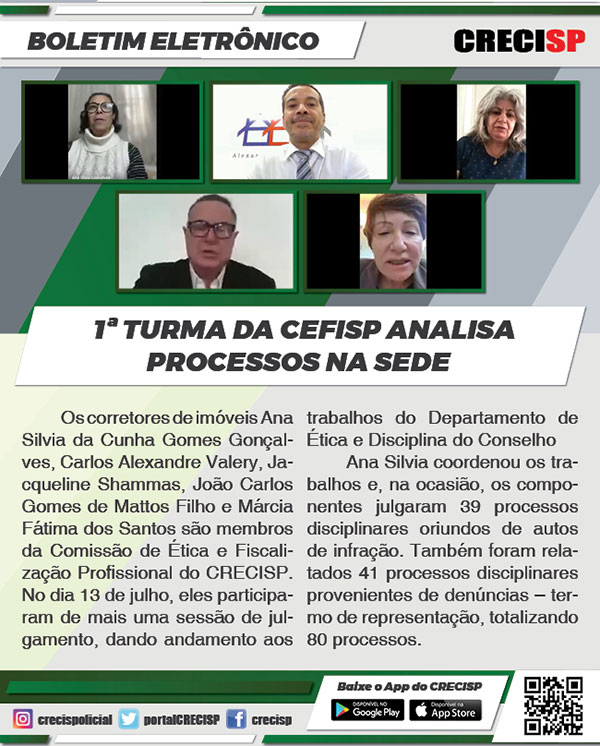 Cefisp realiza 4ª. Sessão de julgamento - CRECISP